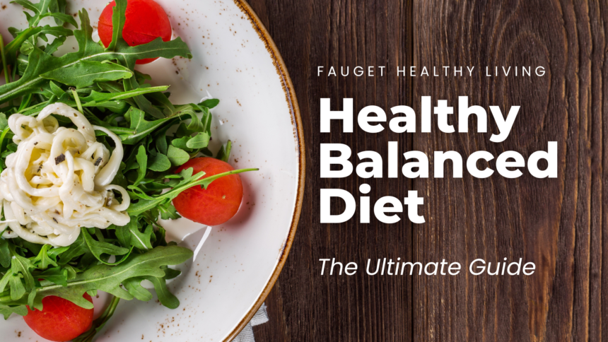Healthy Eating Plate with Fruits, Vegetables, and Proteins
