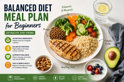 Balanced Diet Meal Plan for Beginners with healthy foods